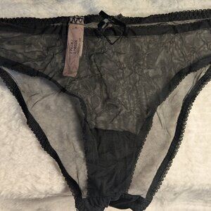 Sheer Black panties XL VS